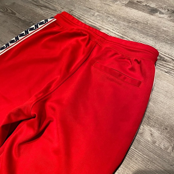 Nike Sportswear Red Taped Trousers Snap Ankle Jogger Pants Men’s Size Medium - Picture 5 of 6